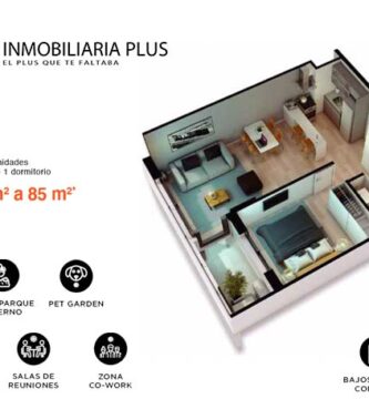 Apartamento de 1 dormitorio en Plaza 2