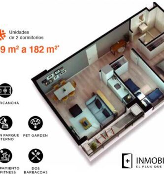 Apartamento de 2 dormitorios en Plaza 2